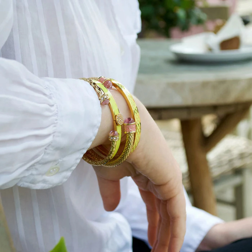 Halcyon Days Hammered Torque Gold Bangle