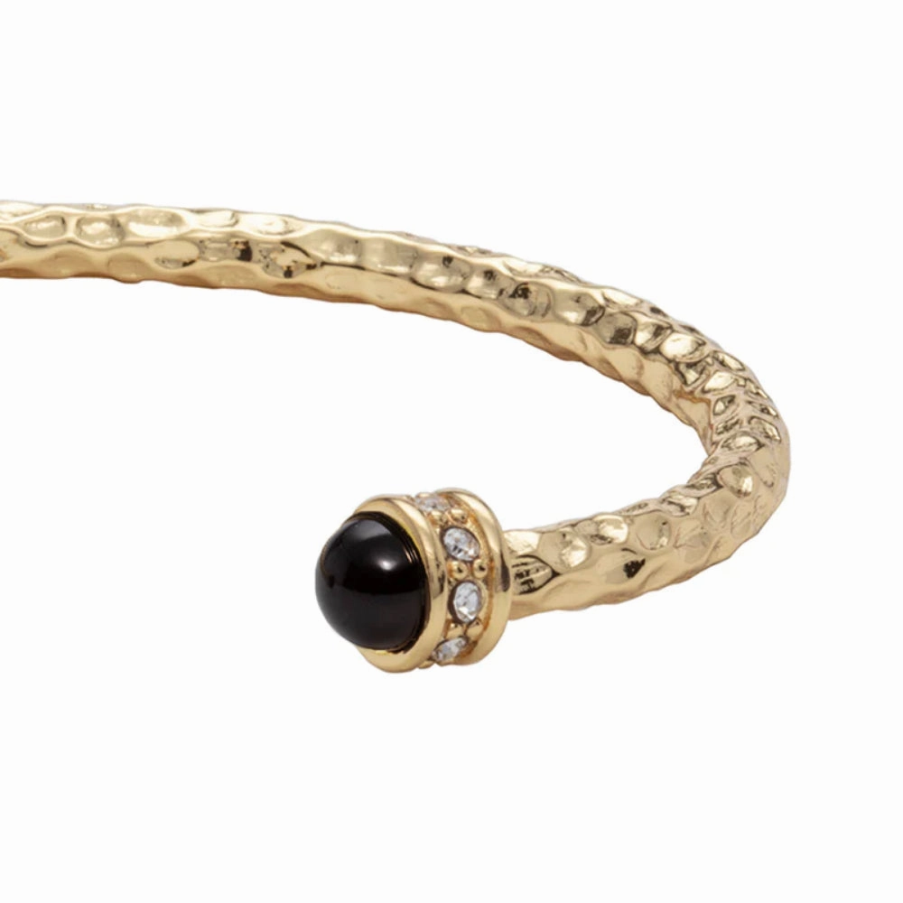 Halcyon Days Hammered Torque Gold Bangle