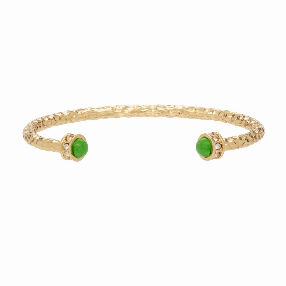 Halcyon Days Hammered Torque Gold Bangle