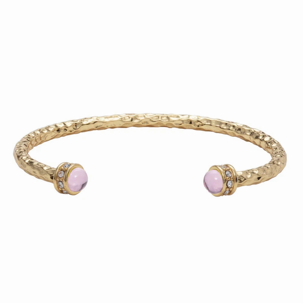 Halcyon Days Hammered Torque Gold Bangle