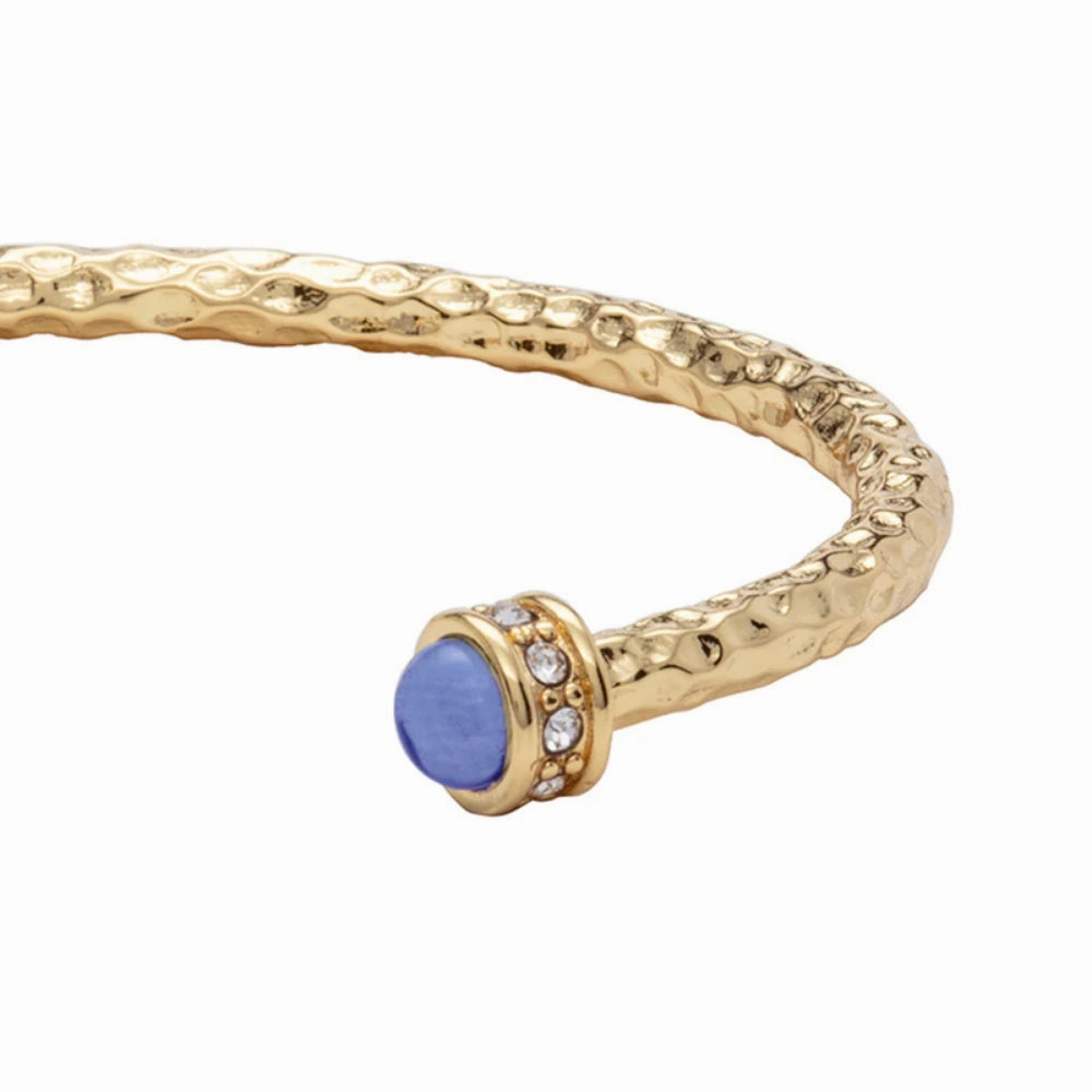 Halcyon Days Hammered Torque Gold Bangle