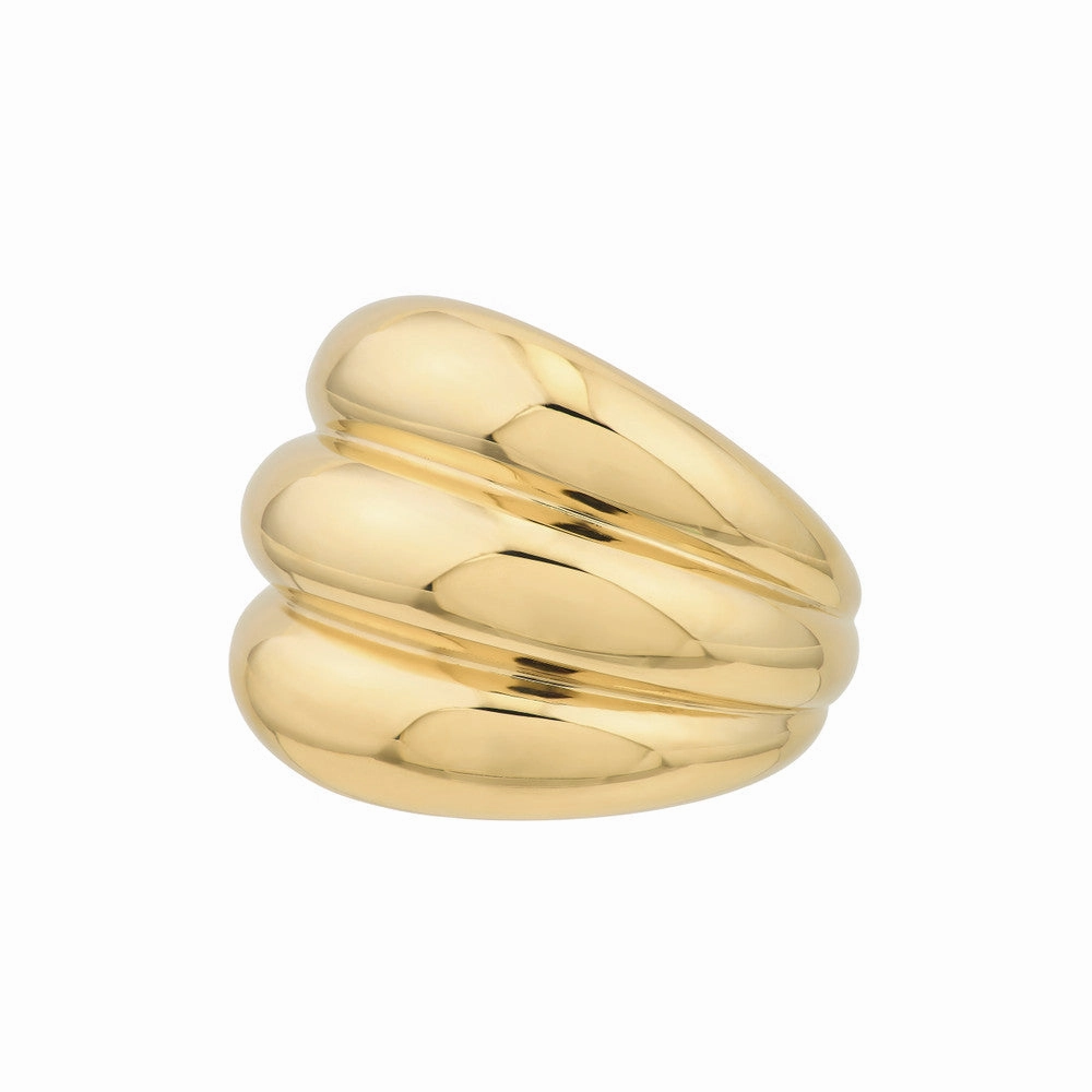 Horizontal Fluted Polished Ring