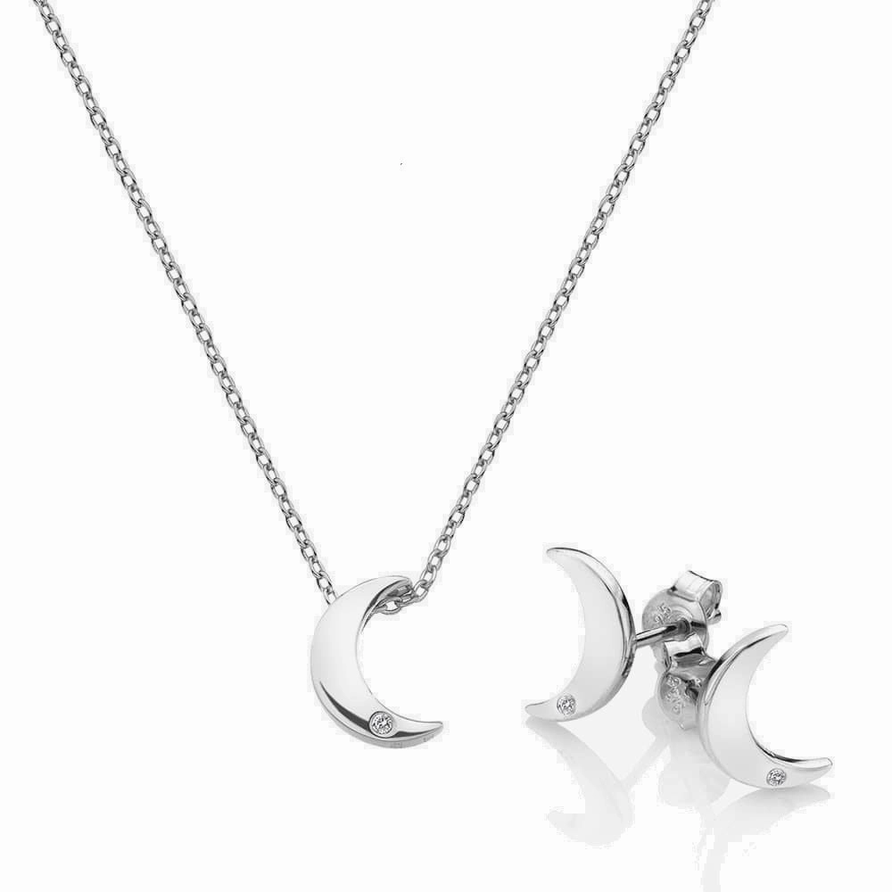 Hot Diamonds Amulets Crescent Earring and Necklace Set SS133