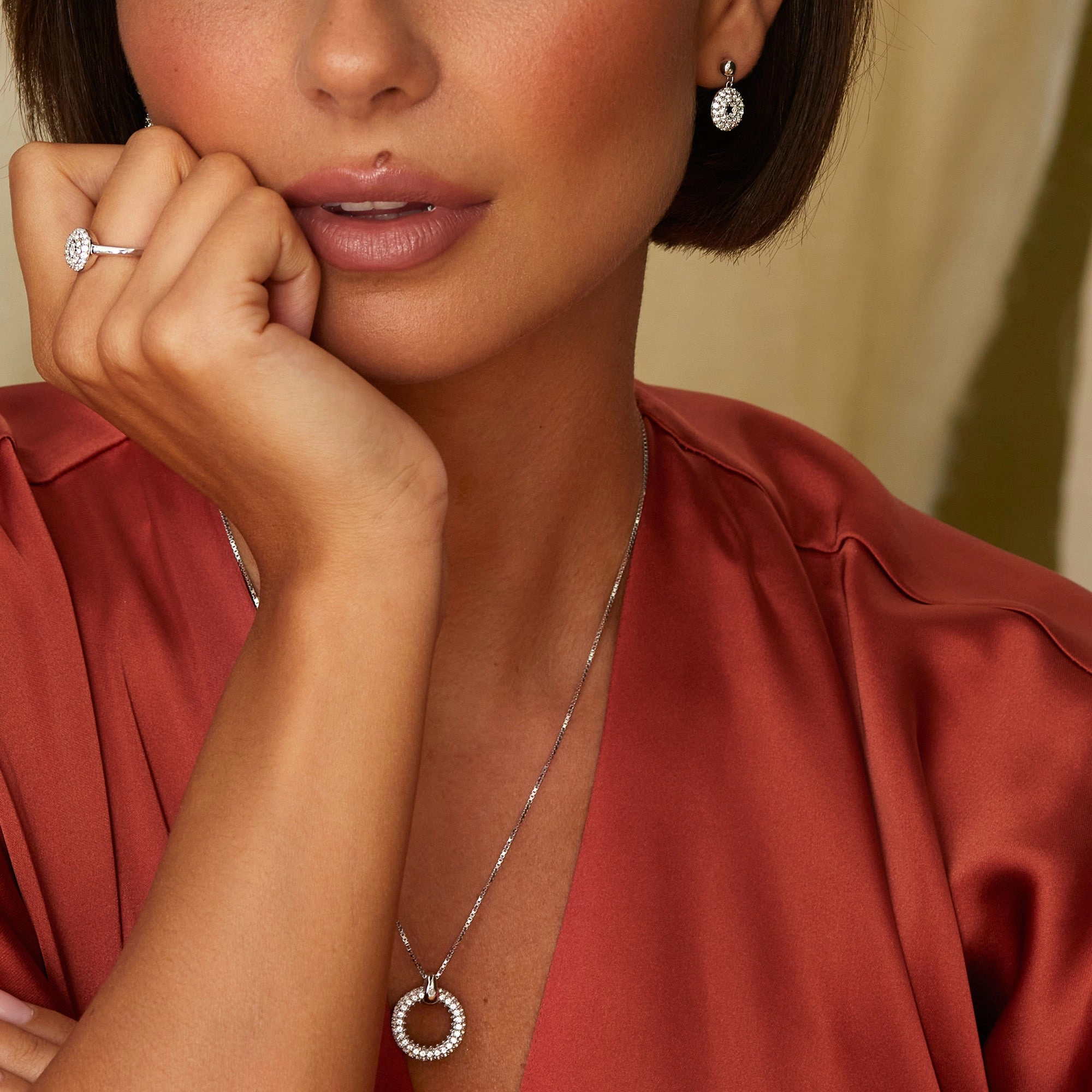 Hot Diamonds Forever White Topaz Drop Earrings DE722