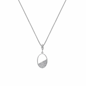 Hot Diamonds Horizon Oval Silver Pendant DP767