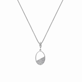 Hot Diamonds Horizon Oval Silver Pendant DP767