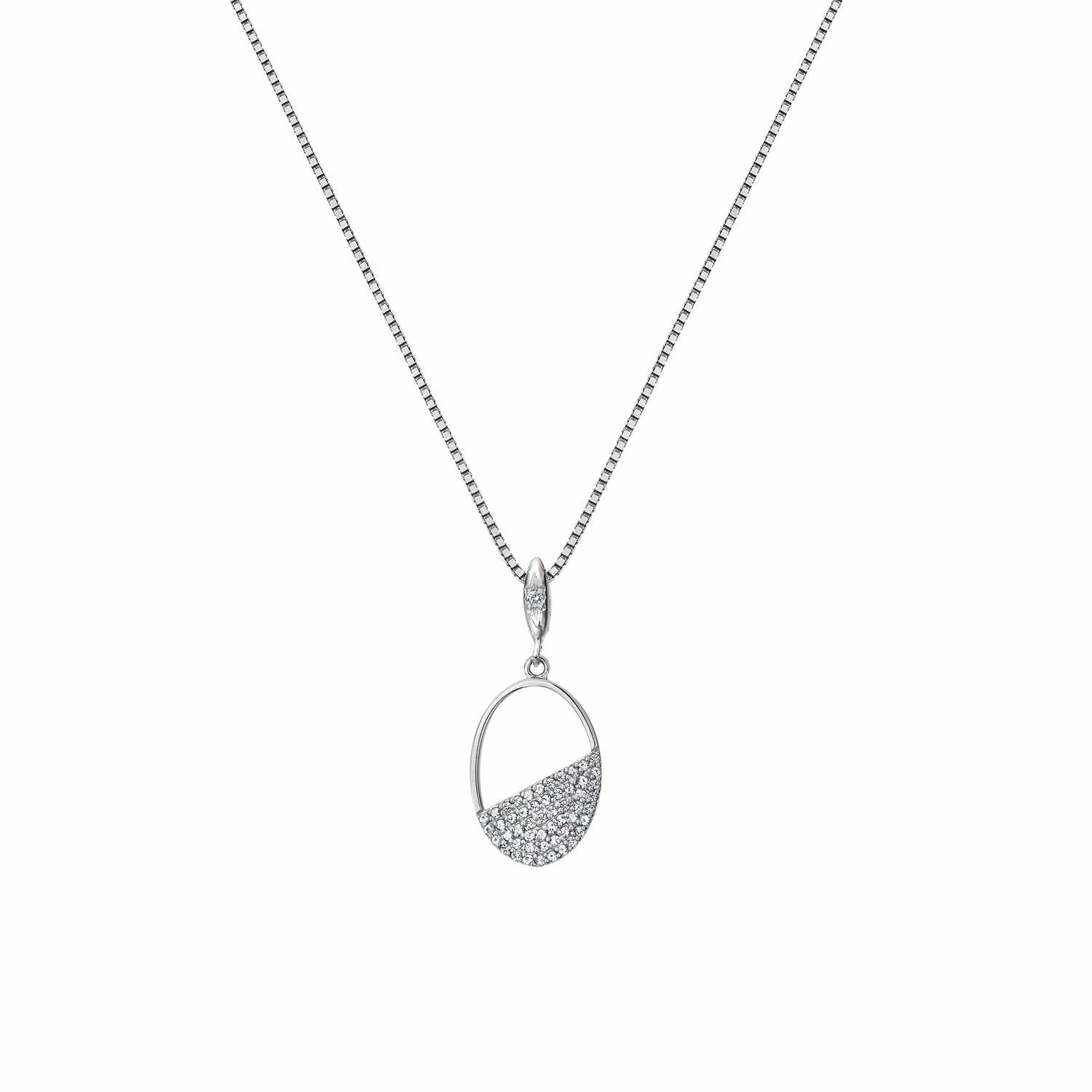 Hot Diamonds Horizon Oval Silver Pendant DP767