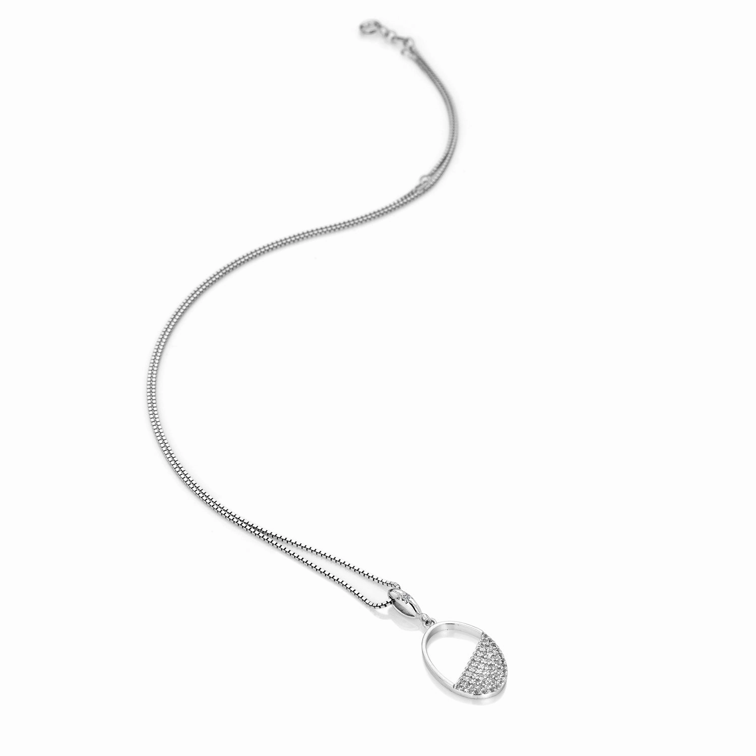 Hot Diamonds Horizon Oval Silver Pendant DP767