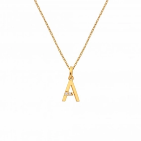 Hot Diamonds Initial A Gold Plated Silver Pendant DP939