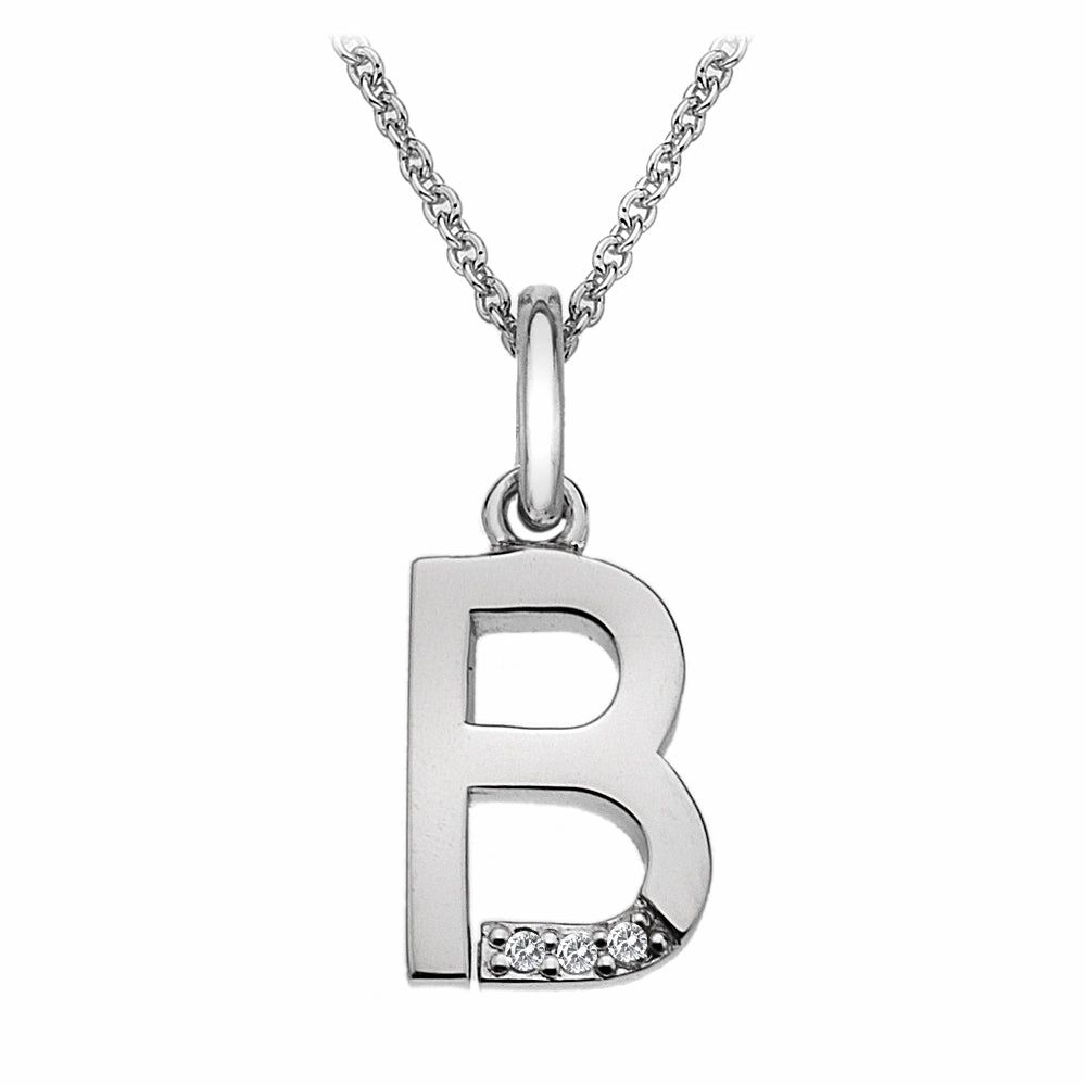 Hot Diamonds Initial B Silver Micro Pendant DP402