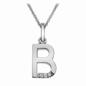 Hot Diamonds Initial B Silver Micro Pendant DP402