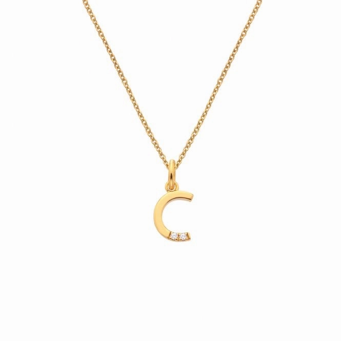 Hot Diamonds Initial C Gold Plated Silver Pendant DP941