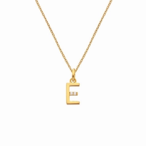 Hot Diamonds Initial E Gold Plated Silver Pendant DP943