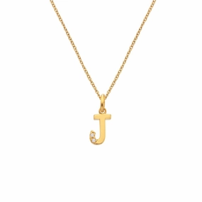 Hot Diamonds Initial J Gold Plated Silver Pendant DP948