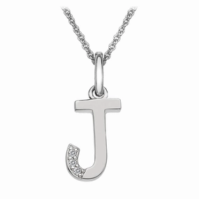 Hot Diamonds Initial J Silver Micro Pendant DP410