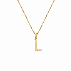 Hot Diamonds Initial L Gold Plated Silver Pendant DP950