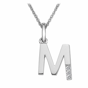 Hot Diamonds Initial M Silver Micro Pendant DP413