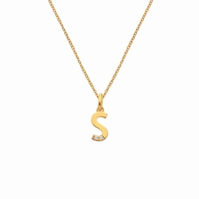 Hot Diamonds Initial S Gold Plated Silver Pendant DP957