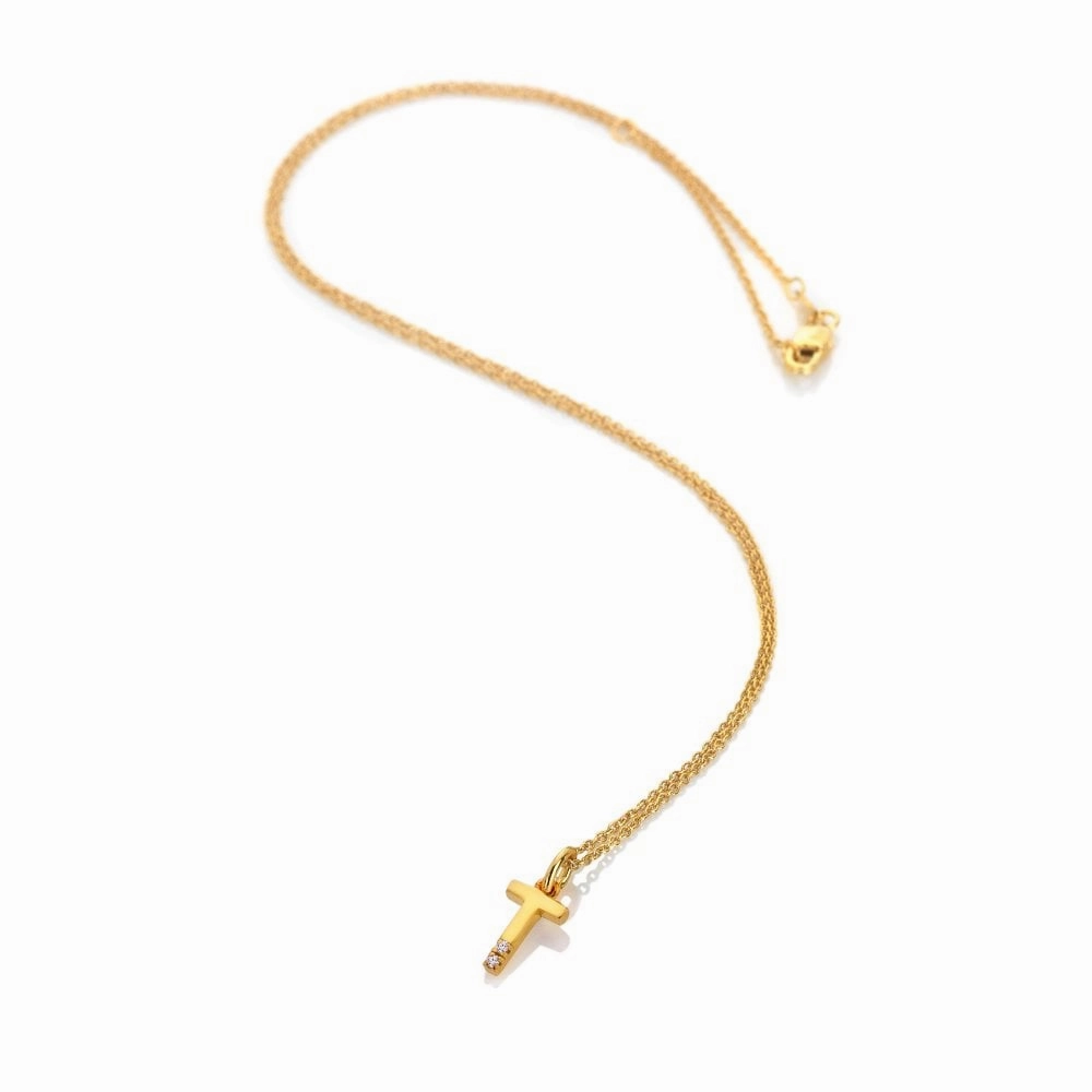 Hot Diamonds Initial T Gold Plated Silver Pendant DP958