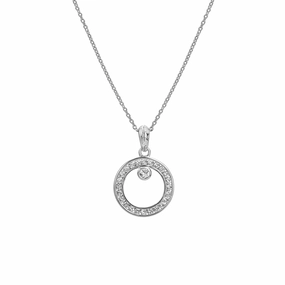 Hot Diamonds Orbit White Topaz Necklace DP929