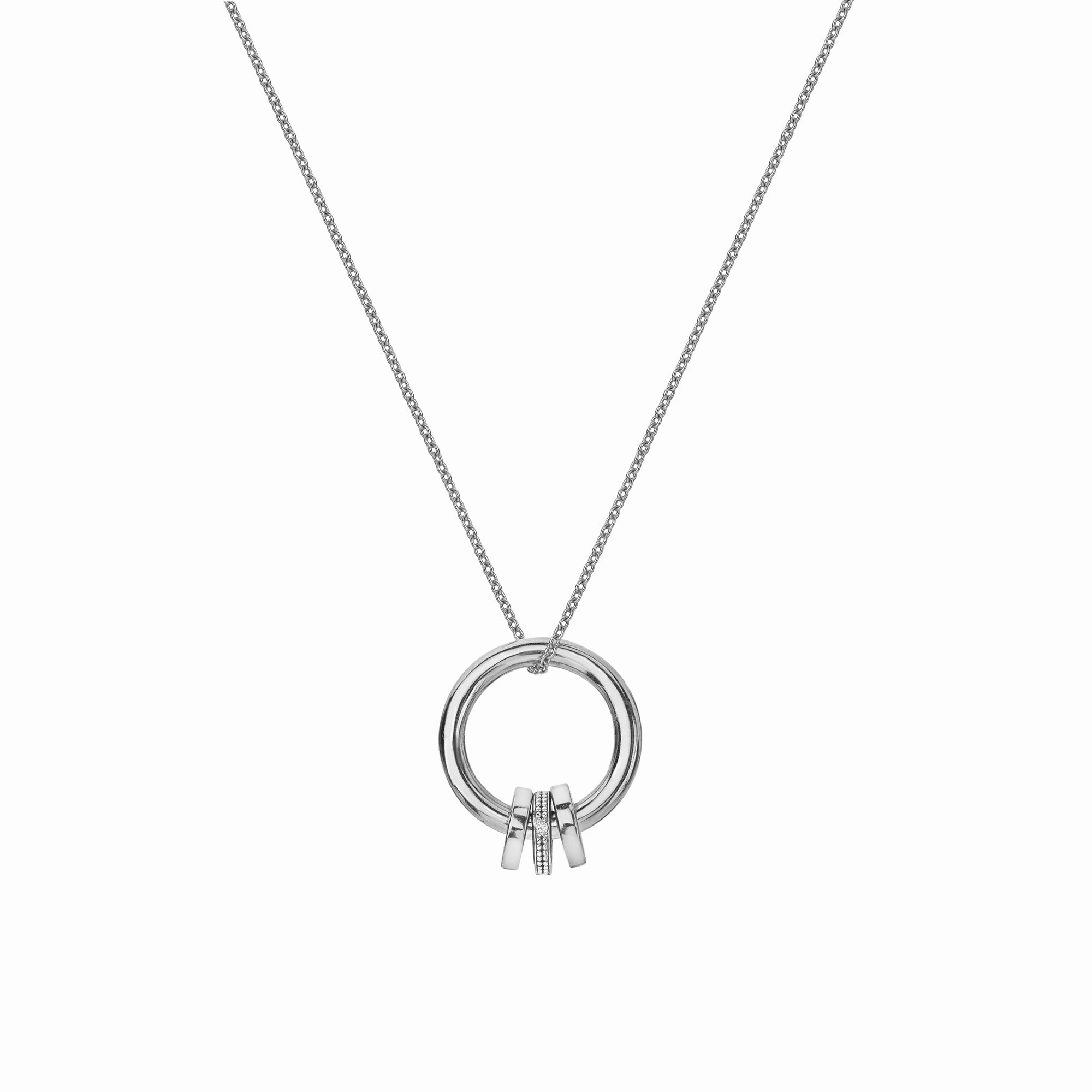 Hot Diamonds Trio Barrel Necklace DP882