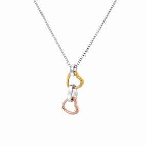 Hot Diamonds Trio Triple Heart Necklace DP836