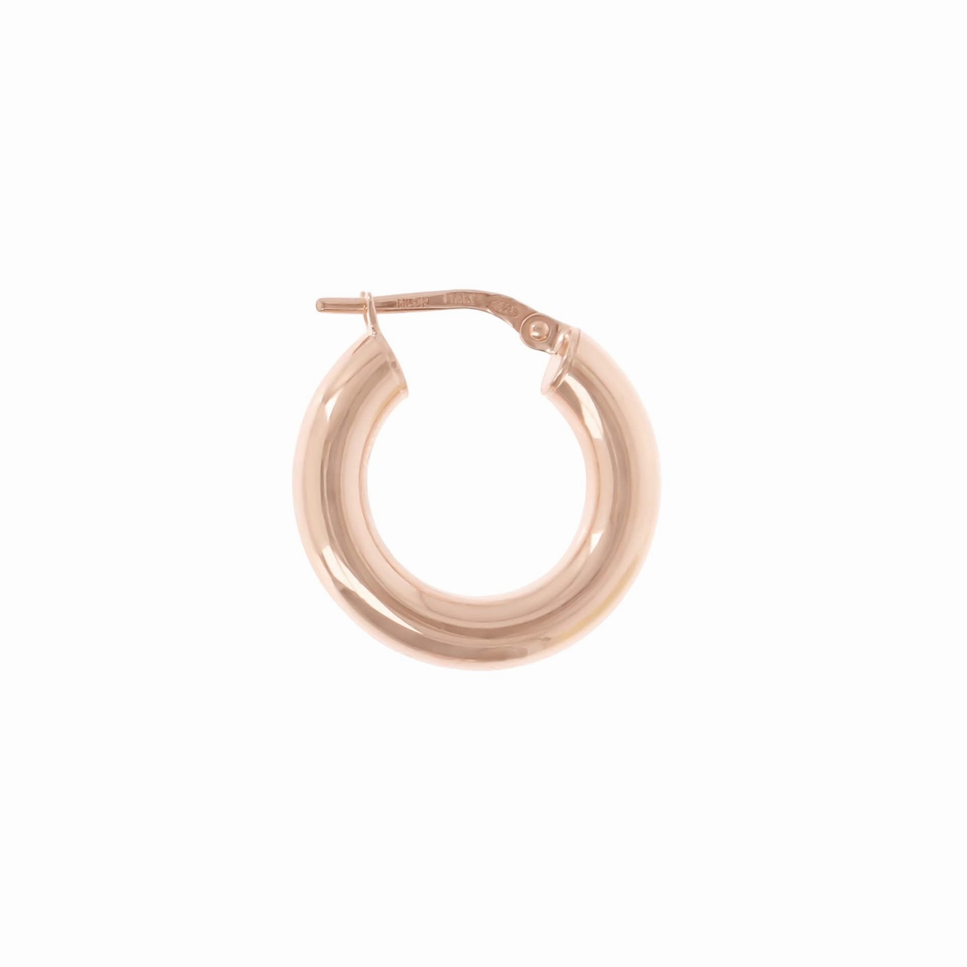 Italian Sterling Silver 3/4" High-Polished Hoop Earrings