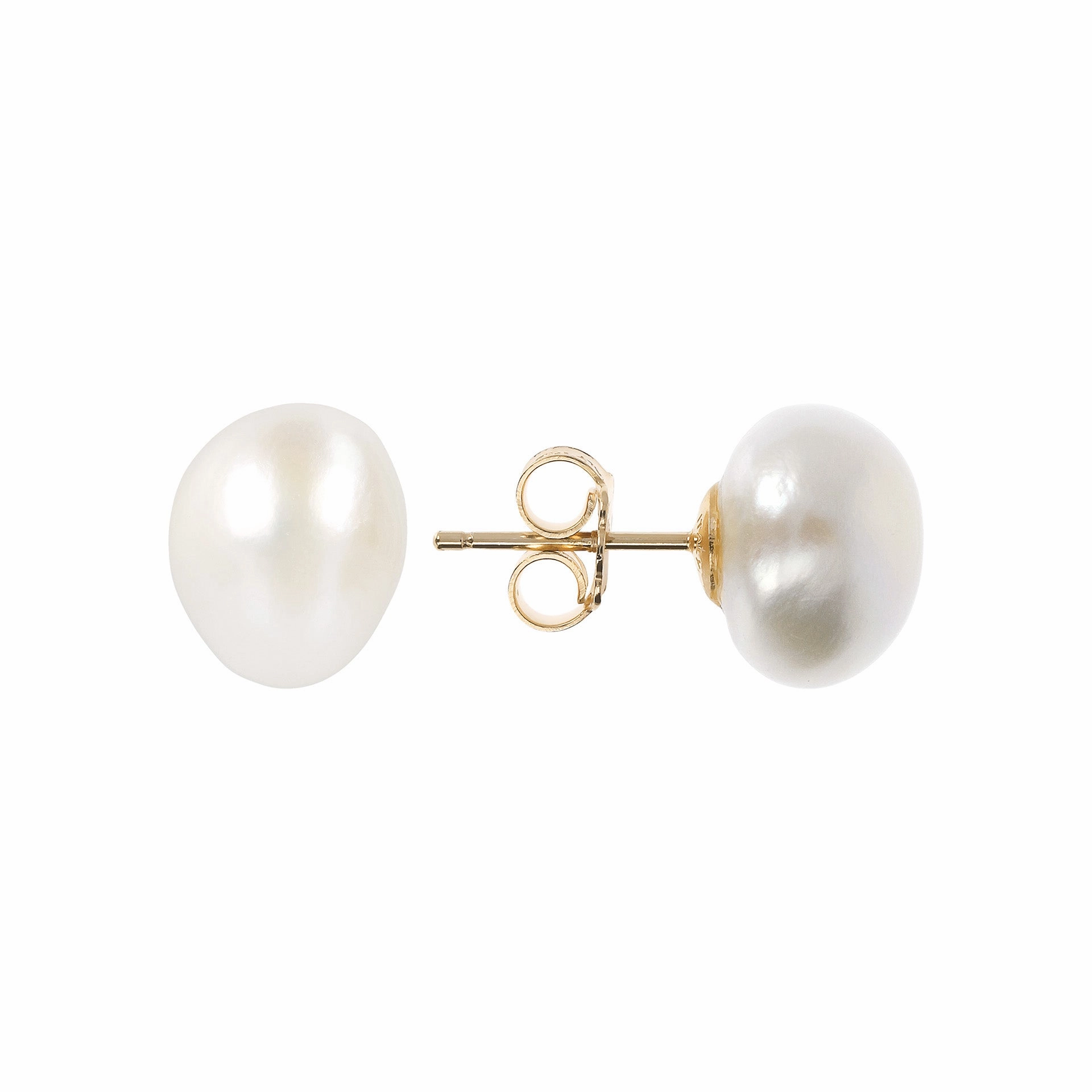 Italian Sterling Silver Baroque Nugget Pearl Earrings