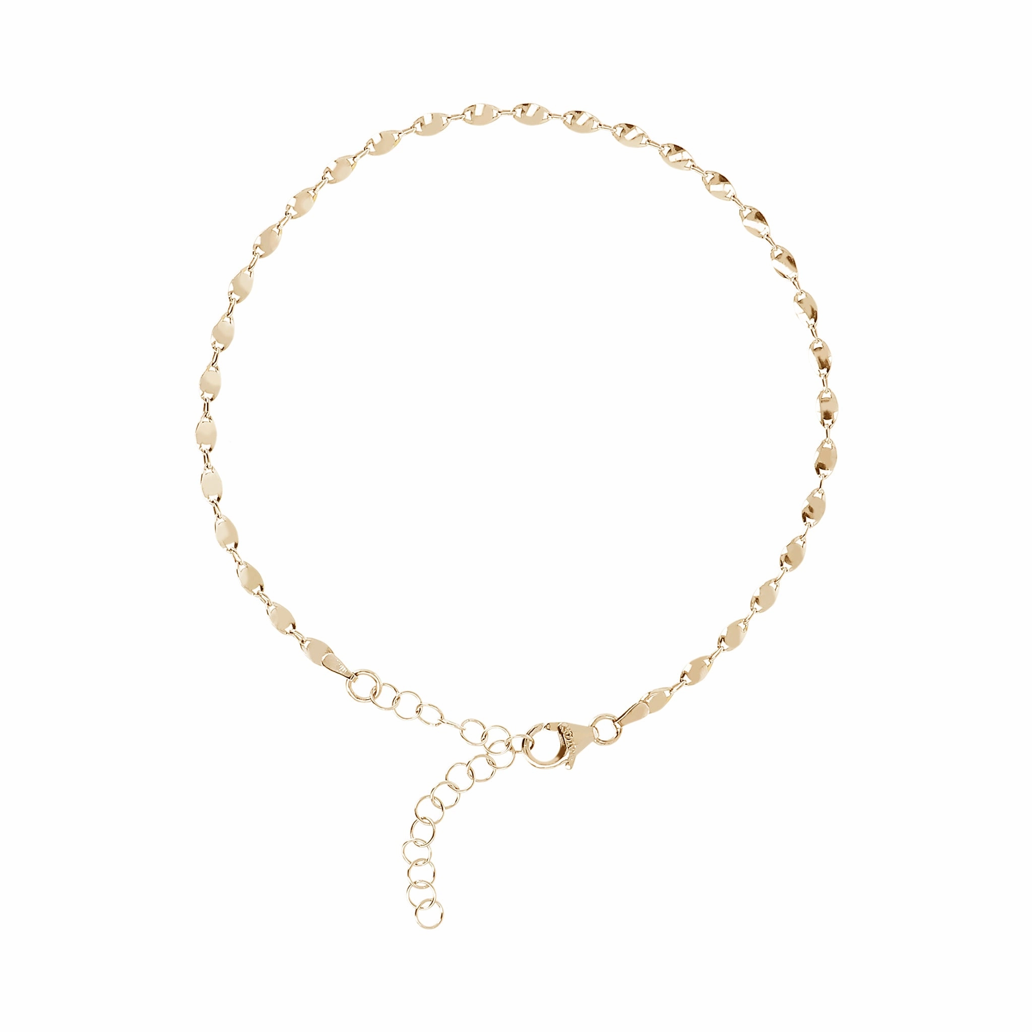 Italian Sterling Silver Confetti Adjustable Ankle Bracelet