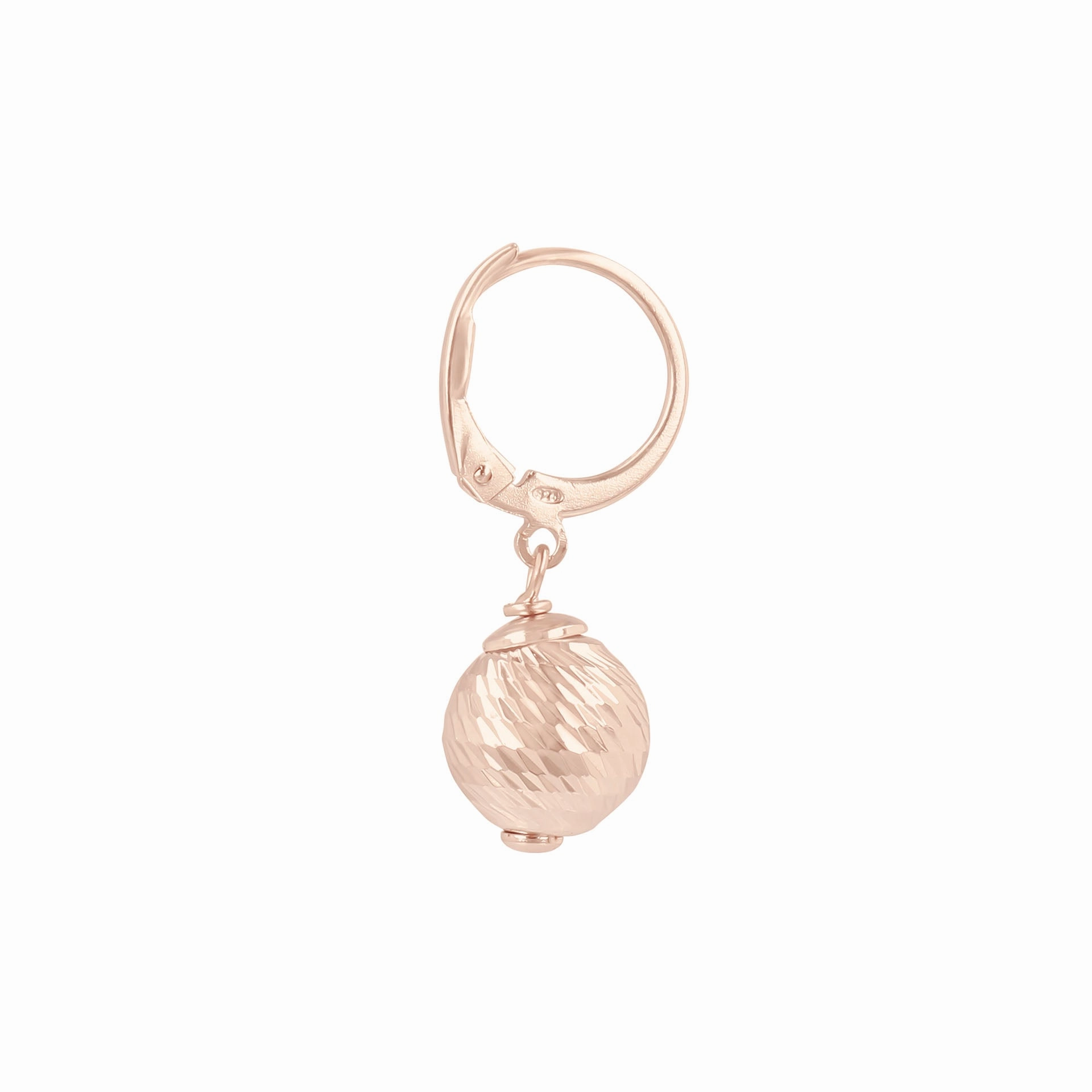 Italian Sterling Silver Diamond-Cut Leverback Earrings