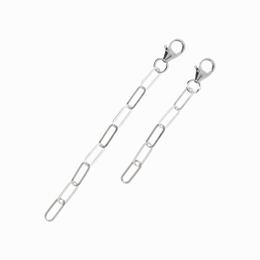 Italian Sterling Silver Set of 2 Paperclip Extender