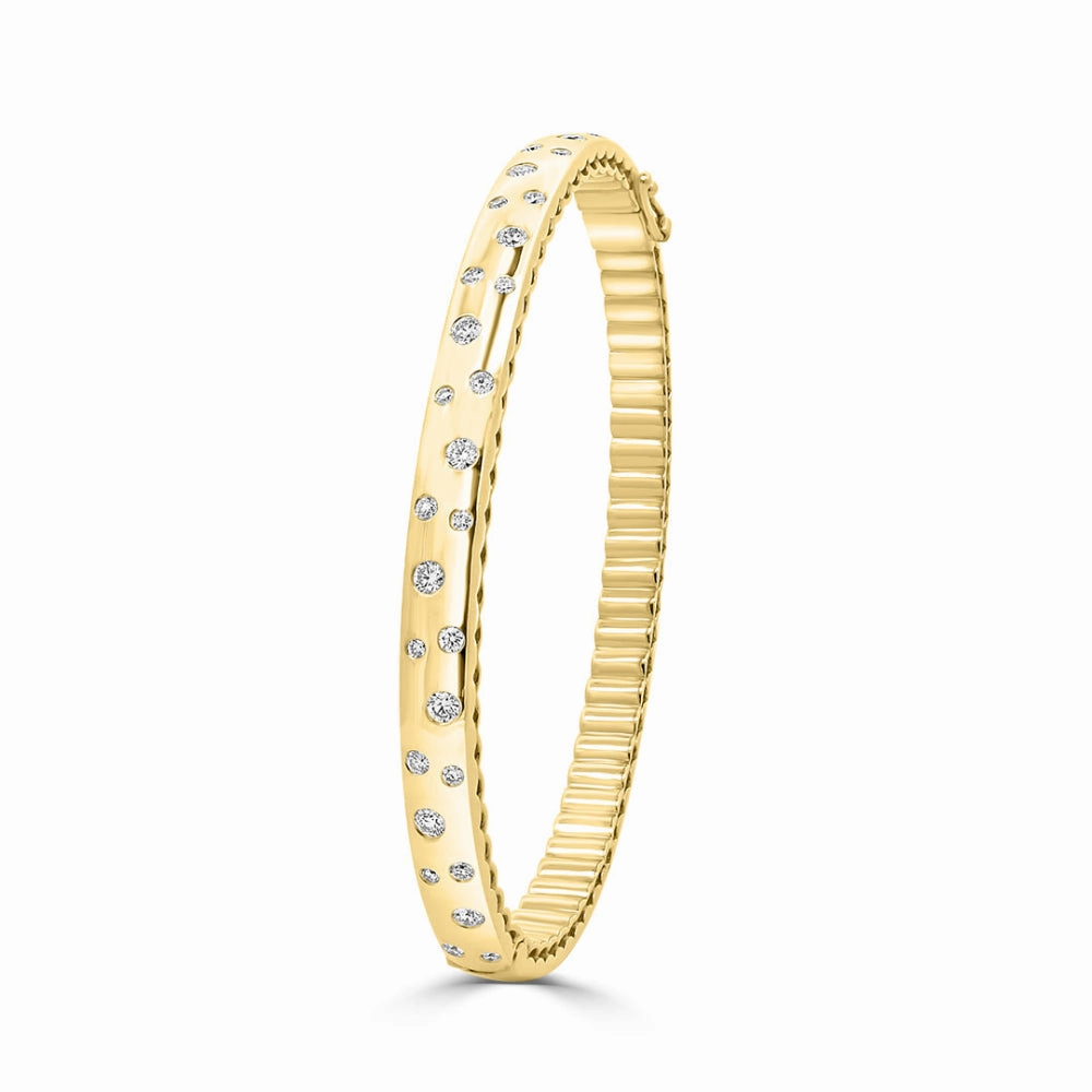 Jack Kelege 18k Diamond Bangle Bracelet