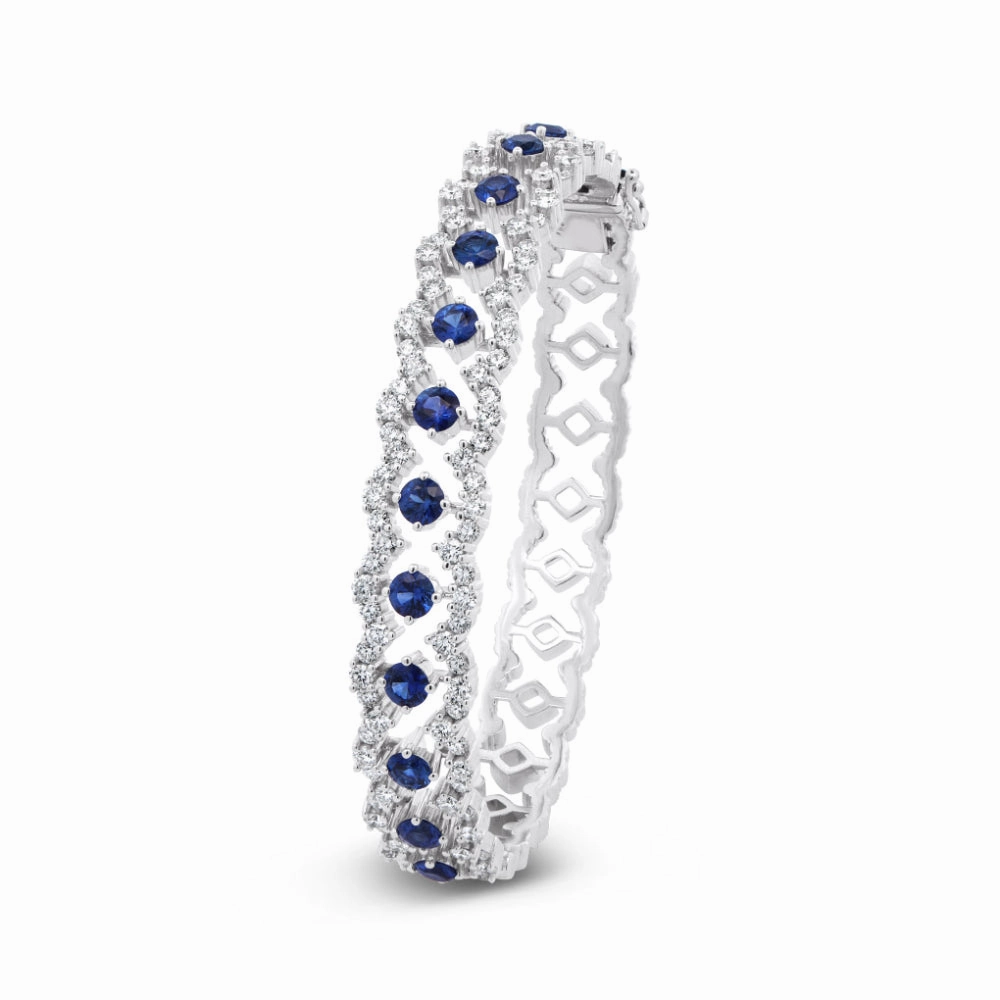 Jack Kelege 18k Sapphire and Diamond Bracelet