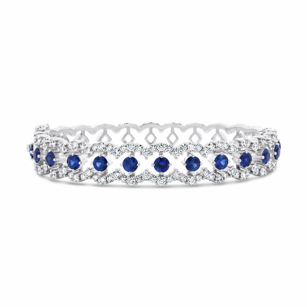 Jack Kelege 18k Sapphire and Diamond Bracelet
