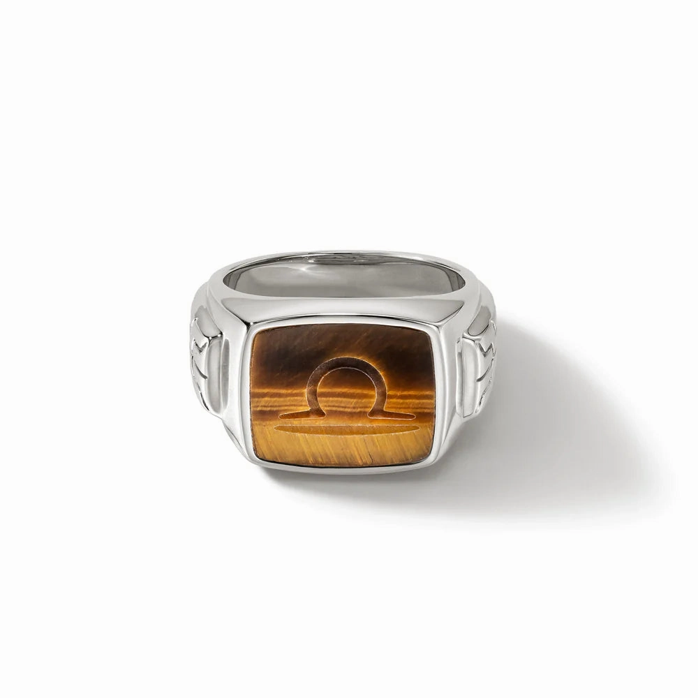 John Hardy ID Signet Ring with Tiger Eye