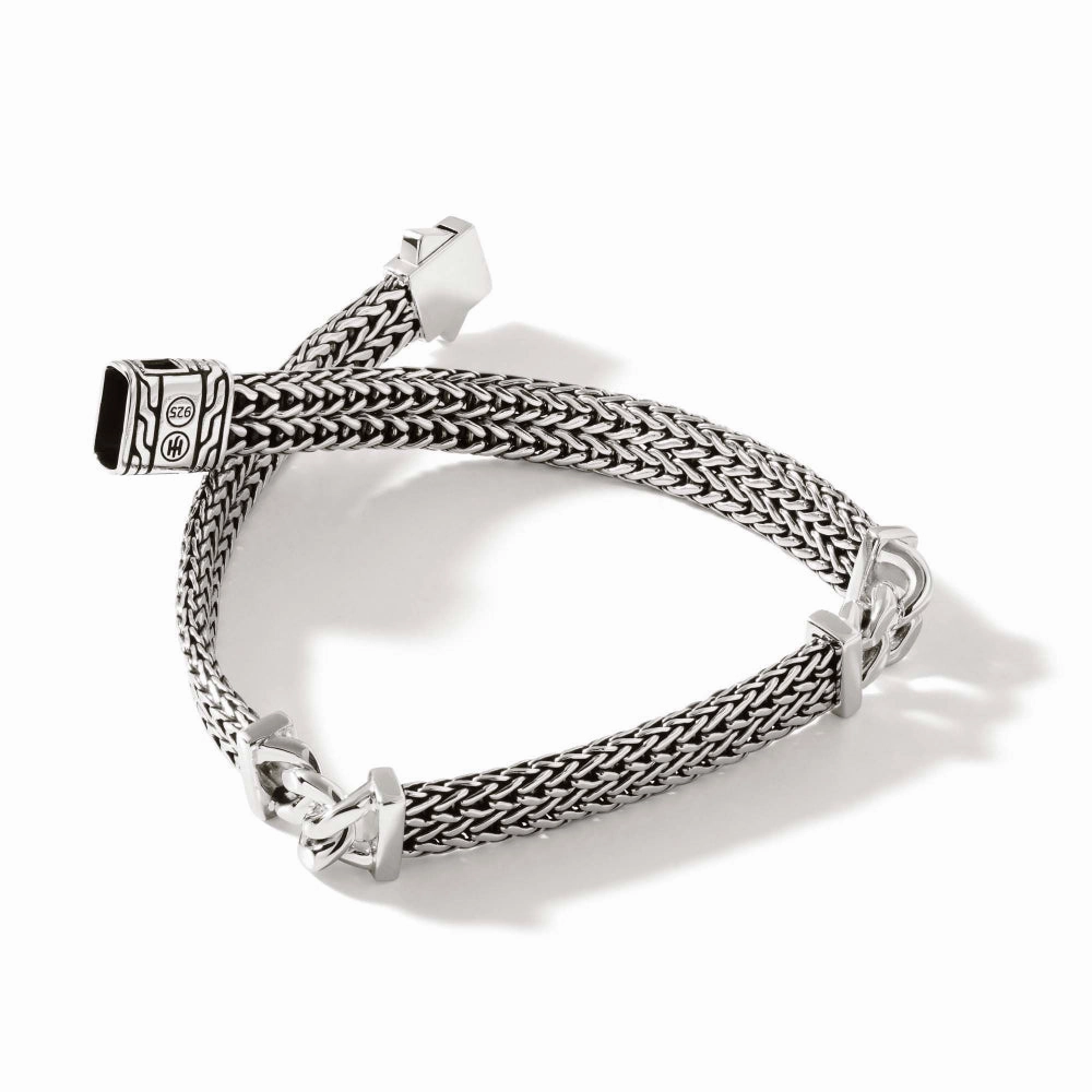 John Hardy Silver Chain Station Bracelet