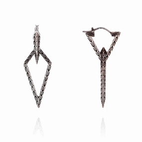 John Hardy Sterling Silver Tiga Classic Tranformable Drop Earrings