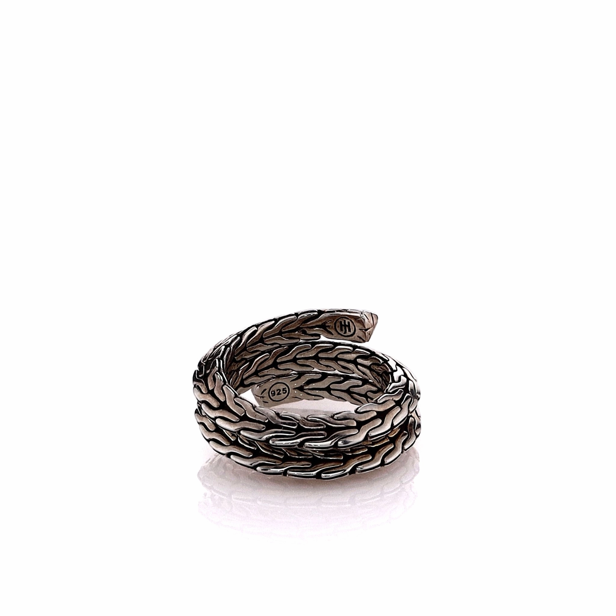 John Hardy Sterling Silver Tiga Double Coil Flexible Wrap Ring