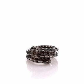 John Hardy Sterling Silver Tiga Double Coil Flexible Wrap Ring