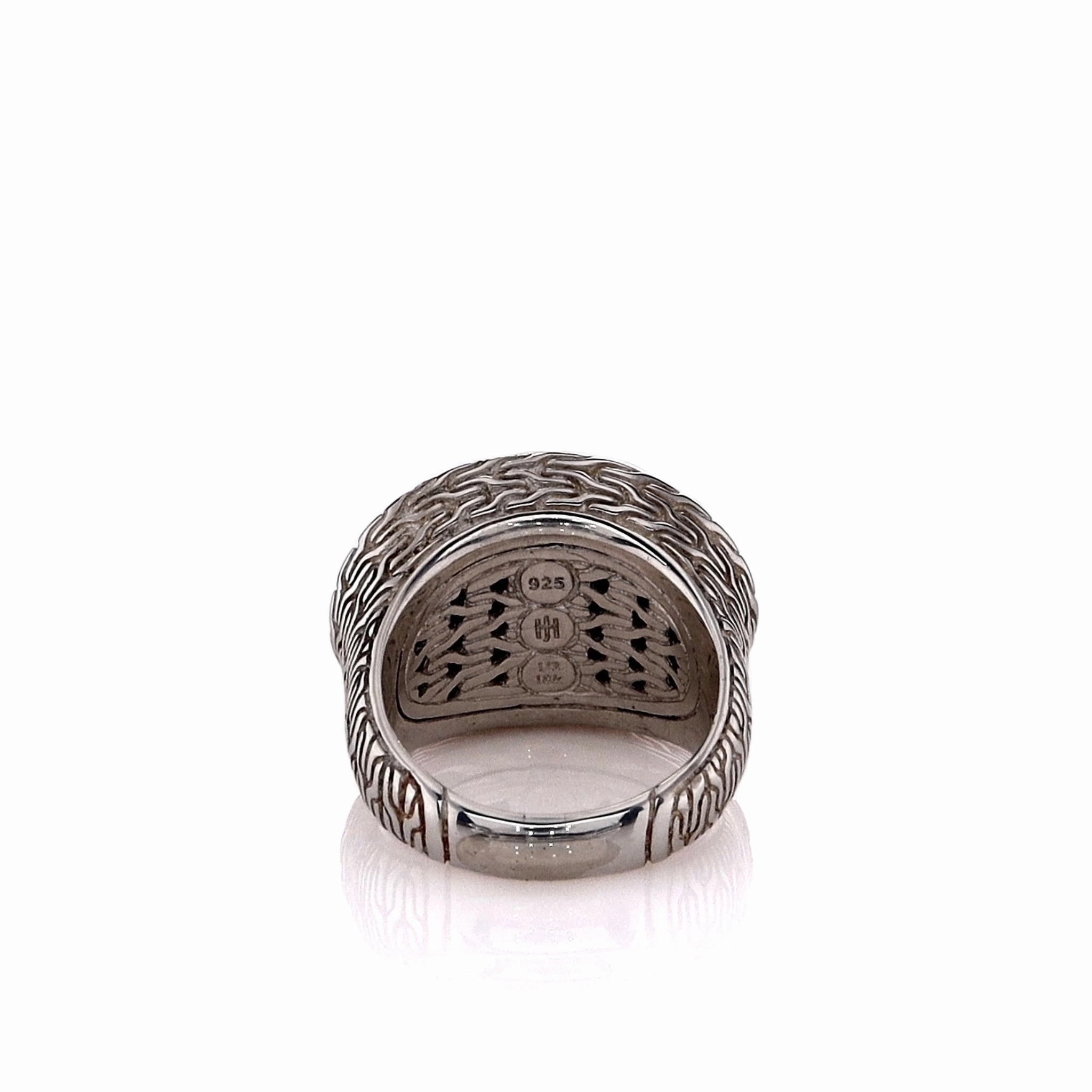 John Hardy Two-Tone Classic Hammered Dome Gold Center Ladies Ring