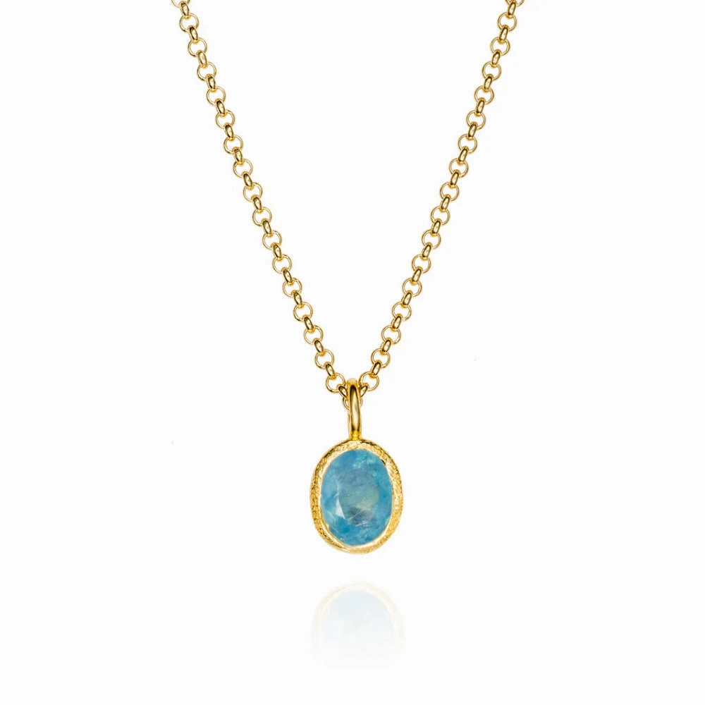 Jorge Revilla Zen Collection Aquamarine Drop Pendant (Chain Sold Separately)
