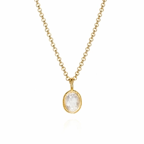 Jorge Revilla Zen Collection White Topaz Drop Pendant (Chain Sold Separately)