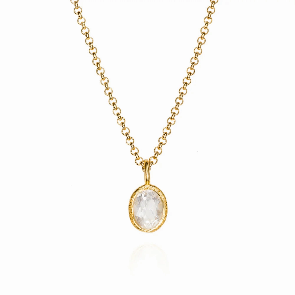 Jorge Revilla Zen Collection White Topaz Drop Pendant (Chain Sold Separately)
