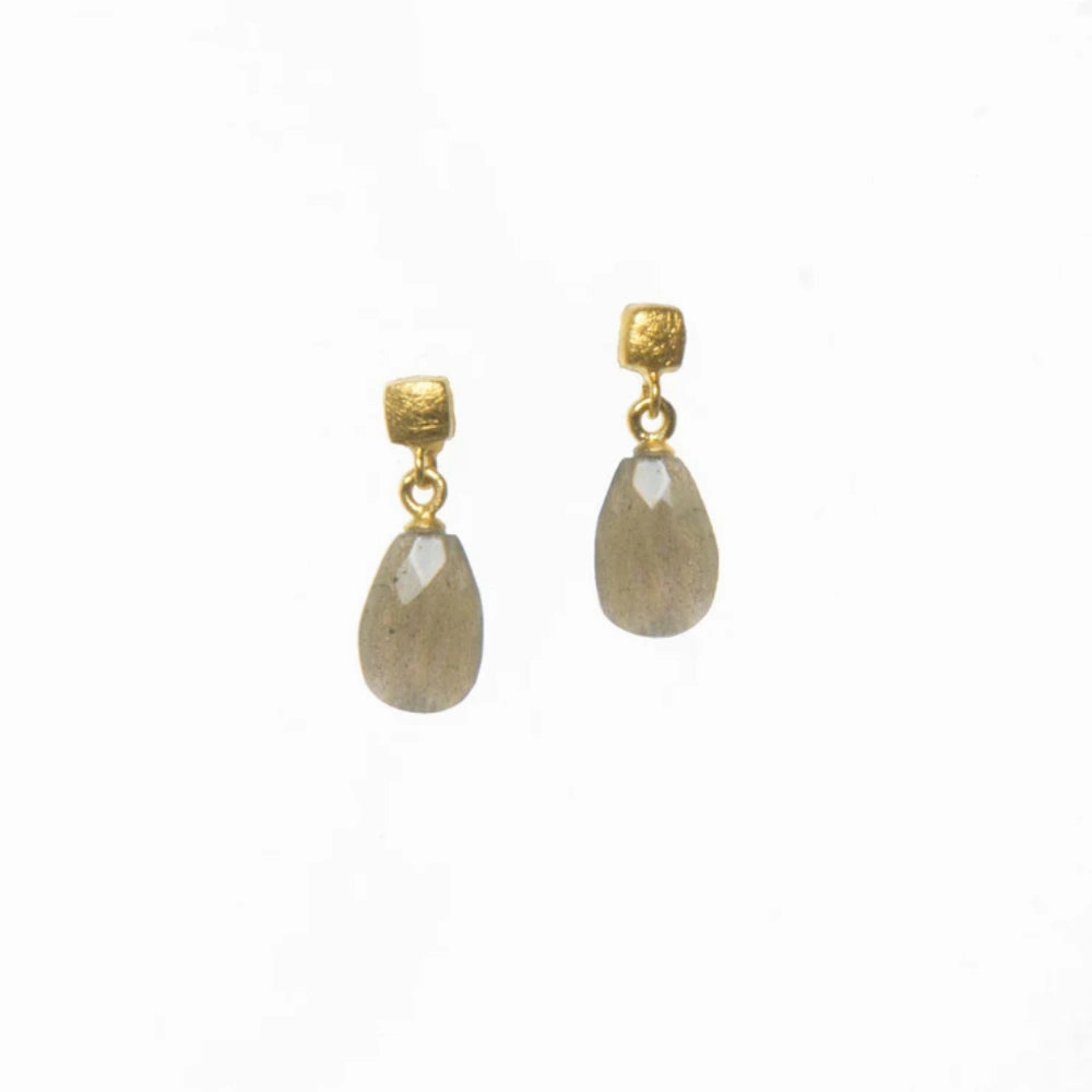 Joyla Faceted Labradorite Teardrop Earrings