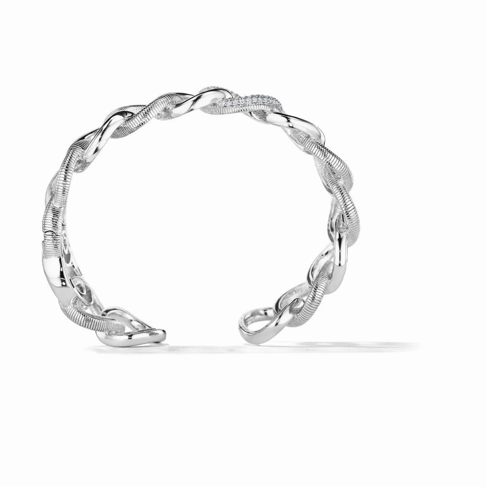 Judith Ripka Eternity Interlocking Diamond Cuff Bracelet