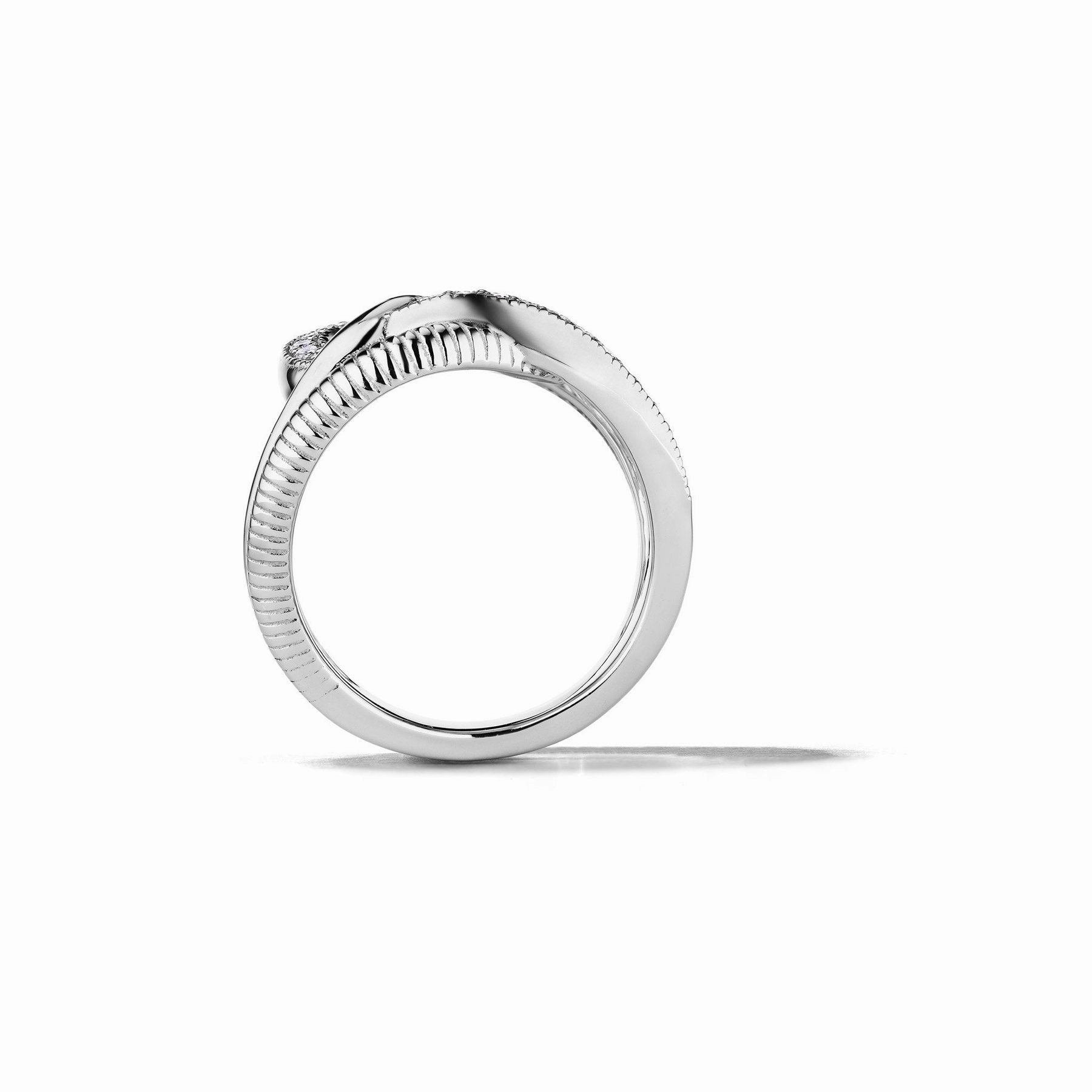 Judith Ripka Eternity Intertwined Ring with Diamonds