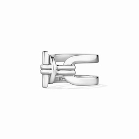 Judith Ripka Sterling Silver Jie Knot Band Ring