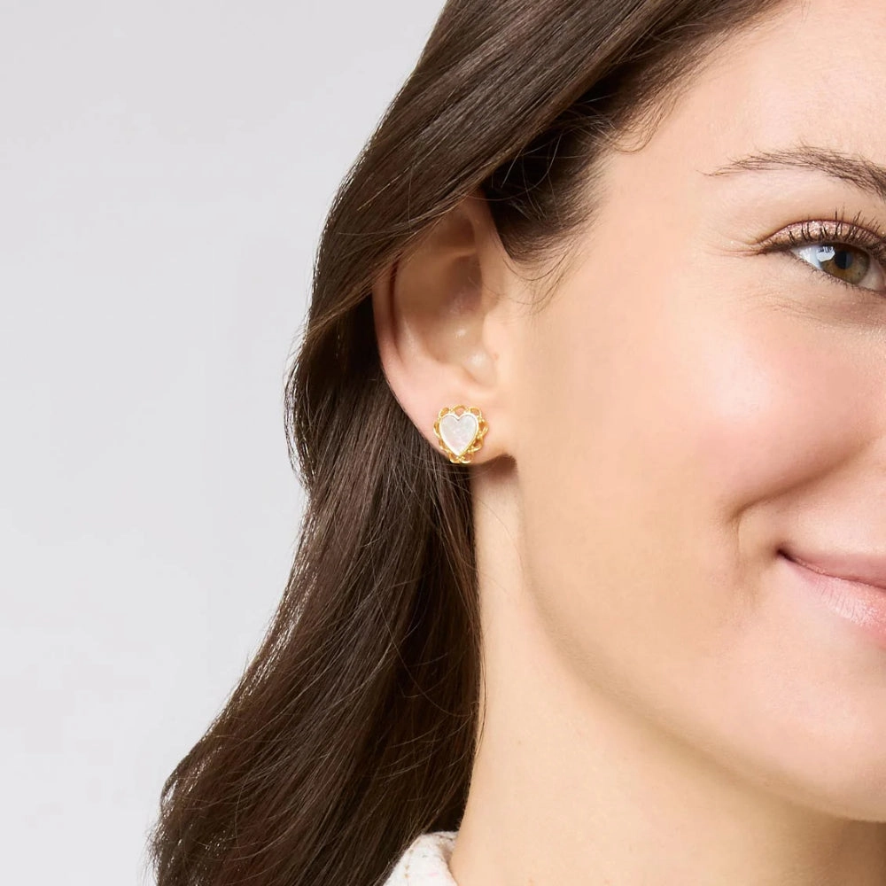 Julie Vos Lace Heart Studs