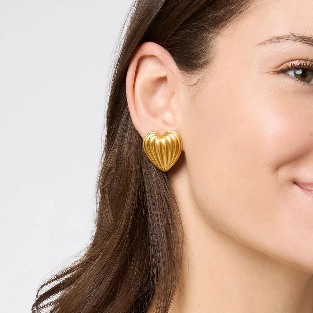 Julie Vos Puffy Heart Statement Studs