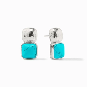 Julie Vos Silver Catalina Earring - Turquoise Blue